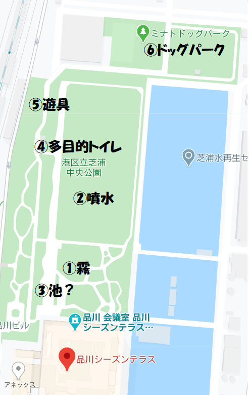 品川シーズンテラス　公園マップ